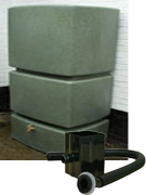 EcoPillar Water Butt 1275 Litres - Green Marble