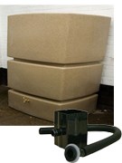 EcoPillar Water Butt 1275 Litres - Sandstone