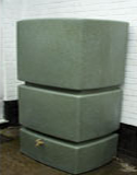 EcoPillar Water Butt 1275 Litres - Green Marble FREE Rainwater Divertor