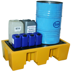 Ecosure 2 Drum Plastic Spill Pallet - PE Grid