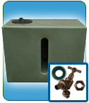 Garden Water Butt 350 Ltr Green Marble