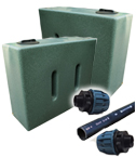 2 x 400 Ltr Water Butt Green Marble Special Offer