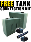 2 x 400ltr Water Butts & FREE Tank Connection Kit