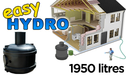 Easy HYDRO Rainwater Harvesting System 1950 litre