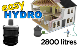 Easy HYDRO Rainwater Harvesting System 2800 litre