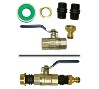 3/4 Shut Off Tap Kit c/w Hose Connector