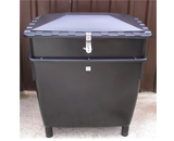 large black oven cleaning tank