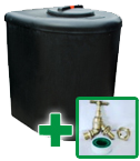 1000 Litre Water Tank D Shape c/w Tap Kits