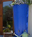 Ecosure Big City Water Butt Planter In Blue