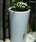 Ecosure City Water Butt Planter White Marble